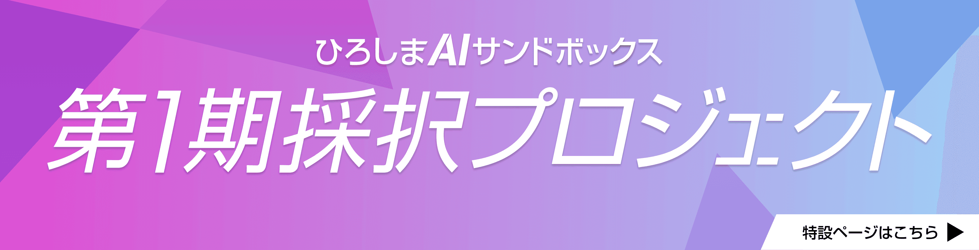 第１期採択プロジェクト　特設ページはこちら